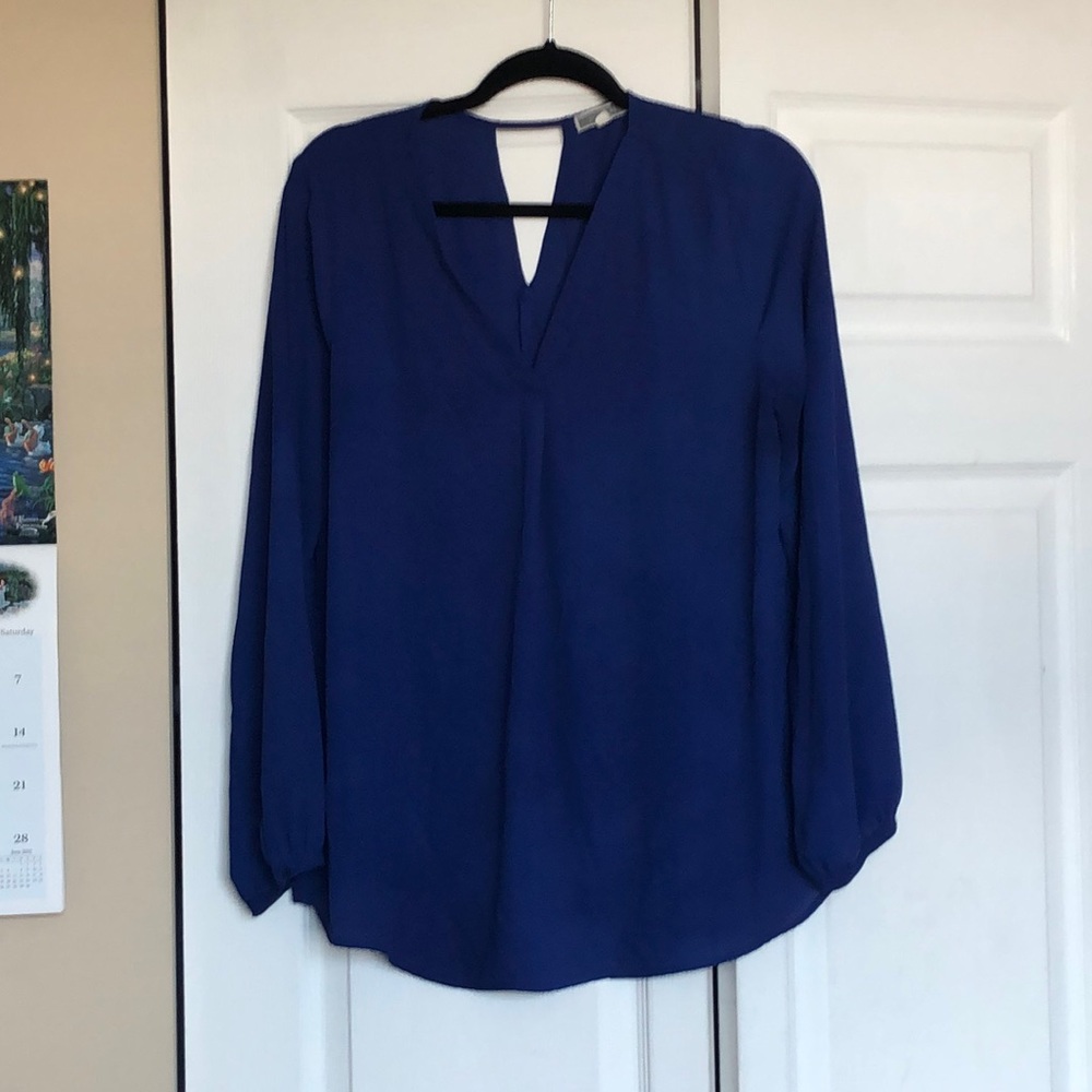 Blue Long Sleeve Top